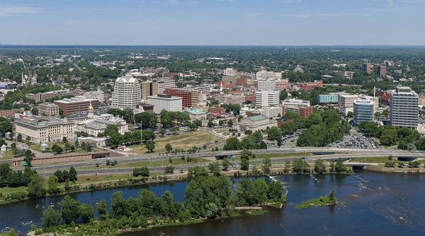 Singles in Trenton: view of the city