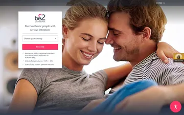 Screenshot of the be2 website
