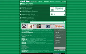 Screenshot of the Chat Hour website