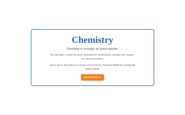 Screenshot of the Chemistry website