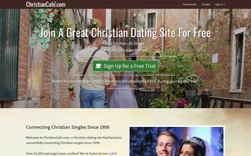 Screenshot of the ChristianCafe.com website
