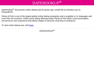 Screenshot of the DateHookUp website