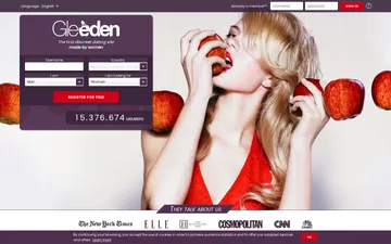 Screenshot of the Gleeden website