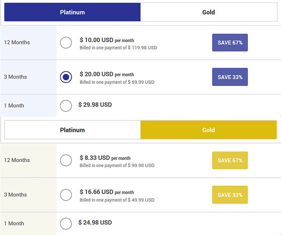 Screenshot of the Indonesian Cupid prices