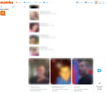 Screenshot of the Mamba website