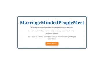 Screenshot of the MarriageMindedPeopleMeet website