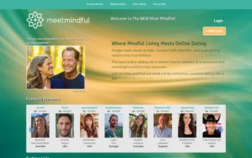 Screenshot of the MeetMindful website