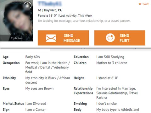 SeniorBlackPeopleMeet Profile