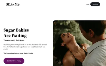 Screenshot of the Sugar Daddy For Me website