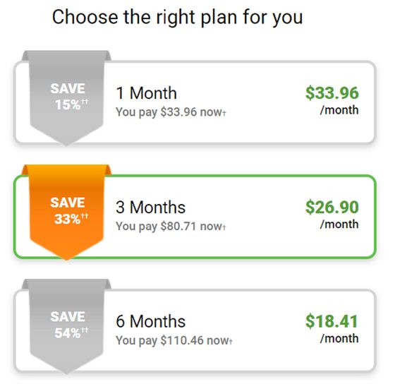 Screenshot of the TheAdultHub prices