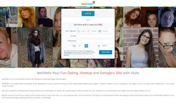 Screenshot of the WellHello website