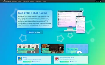 Screenshot of the Wireclub website