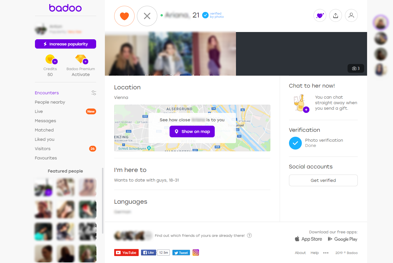 Badoo — The Dating App to Chat, Date & Meet People