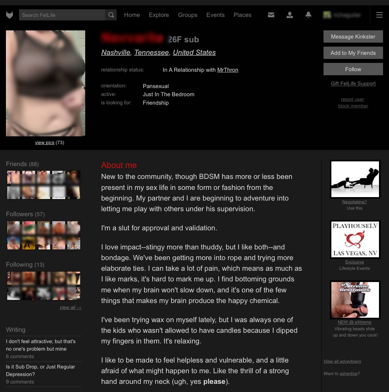 Fetlife user search