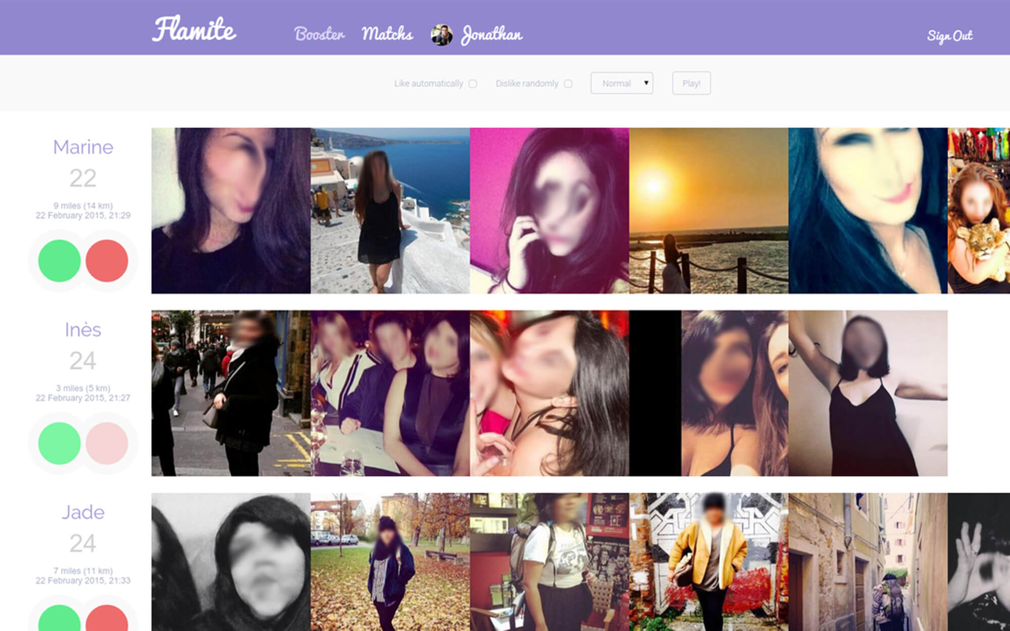 Client web unofficial tinder Online Dating