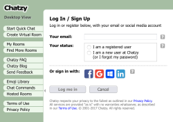 Chatzy Signup