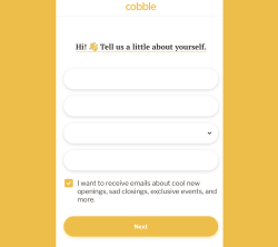 Cobble SignUp