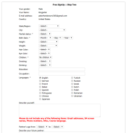 FDating Signup