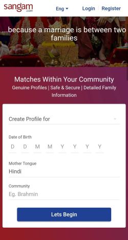 Sangam Registration