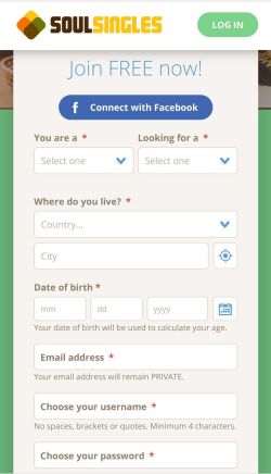 SoulSingles Registration