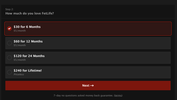 fetlife cost