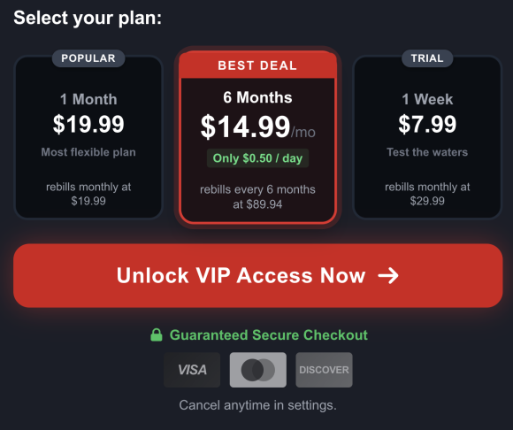 Flingster cost