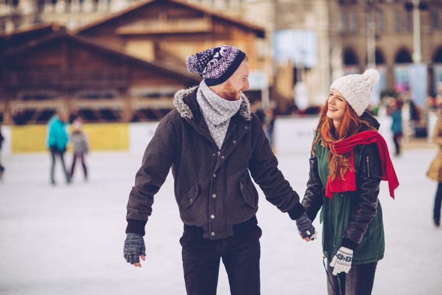 Couple Ice Skate