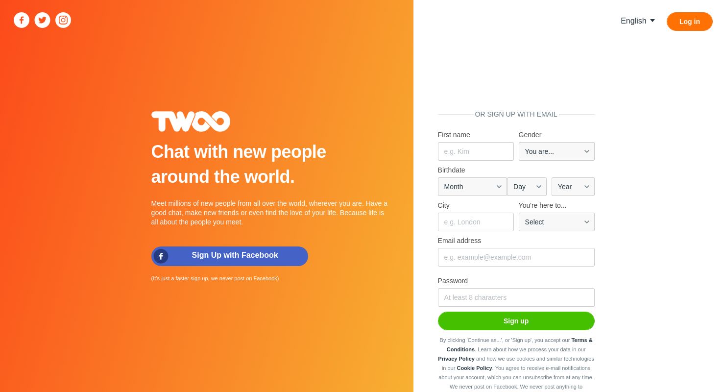 Inregistrare Dating Site Twoo